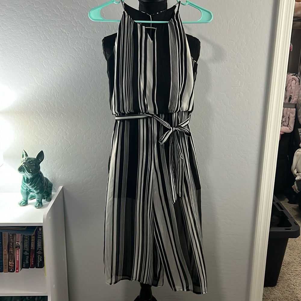 iZ (Amy) BYER Girl. Girl's Striped Wide-Leg Chiffon Jumpsuit Size 10 EUC.